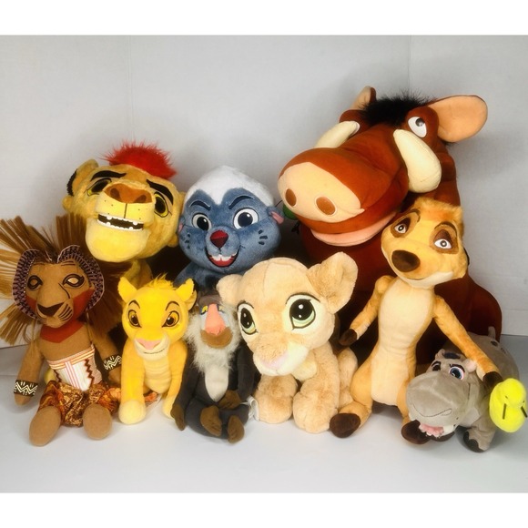 Disney Other - Disney The Lion King Plush Lot Of 9 Kion, Timon, Rafiki, Pumba, Nala, Simba